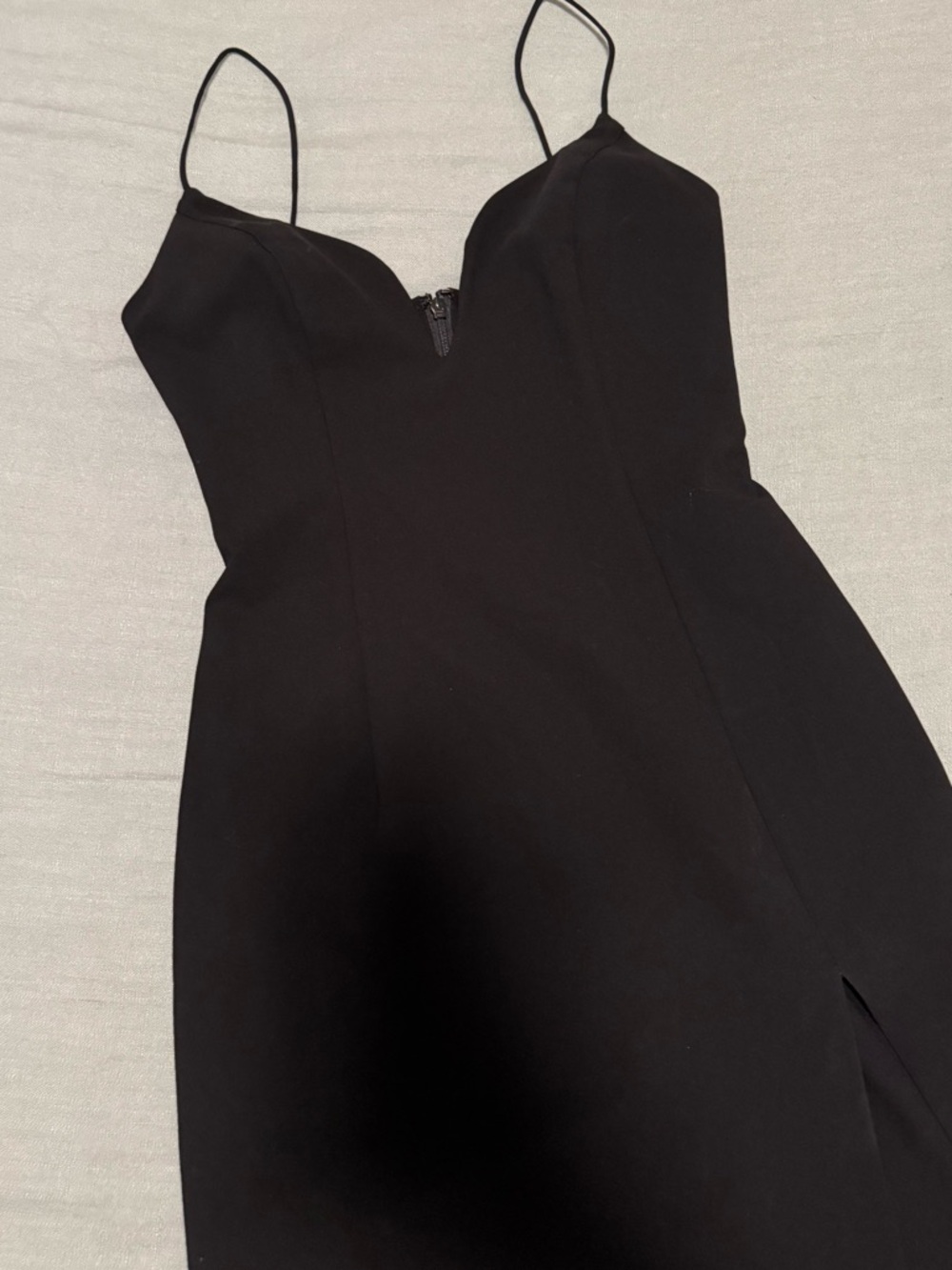 Jill Stuart Black High Slit Formal Maxi Dress Prom Wedding Guest Tie (size 2) - Picture 4 of 9